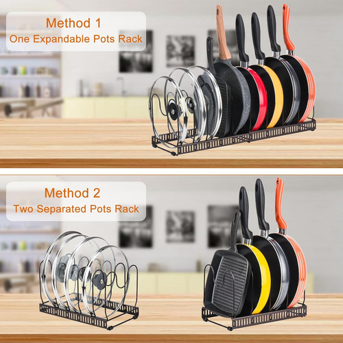 Soporte Ajustable Para Sartenes Y Ollas, 10 Piezas