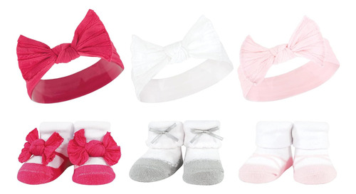 Diademas Y Calcetines Para Bebé Hudson Baby Kit2 6 Piezas
