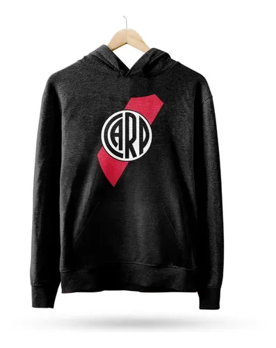 Buzo Canguro River Plate Escudo Alternat En El Pecho Negro