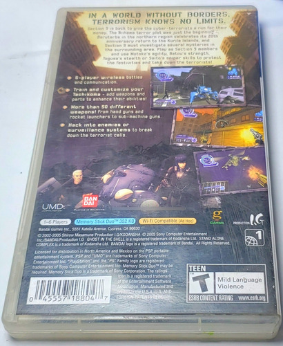 Ghost In The Shell Stand Alone Complex Psp Umd Usado (Usado)