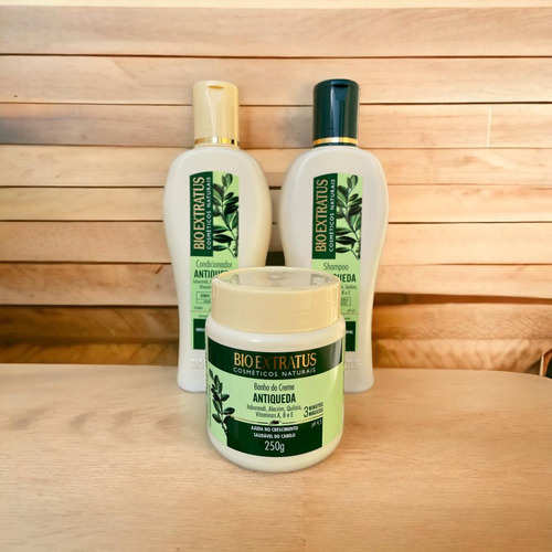 Kit 1 Shampoo 1 Cond. 1 Banho Creme Jaborandi 250ml