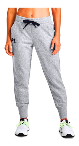 Jogger Ua Rival Fleece  Para Mujer 1356416-035 Gris