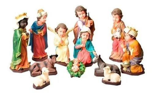 Pesebre Navideño Infantil Realistas Caucho 12pcs Novenas