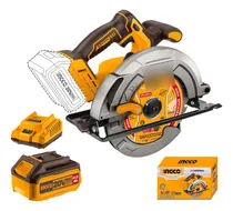 Comprar Sierra Circular 20v + Bat 4ah + Carg Ingco Csli18511 Color Amarillo Frecuencia 50 60 Hz