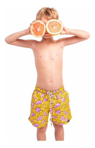 Short De Baño Niño Microfibra Con Sosten Red Emoji Smile Env