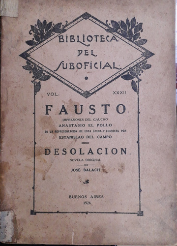 5814 Fausto - Desolación- Del Campo, Estanislao/balach, José