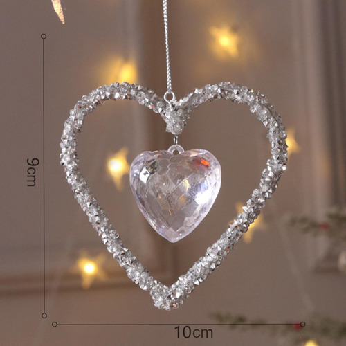 4 Decoración Del De Navidad Colgante En Forma De Corazón