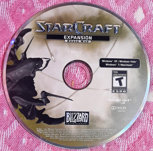 Juego De Pc Starcraft Brood War Expansión 1997 Original