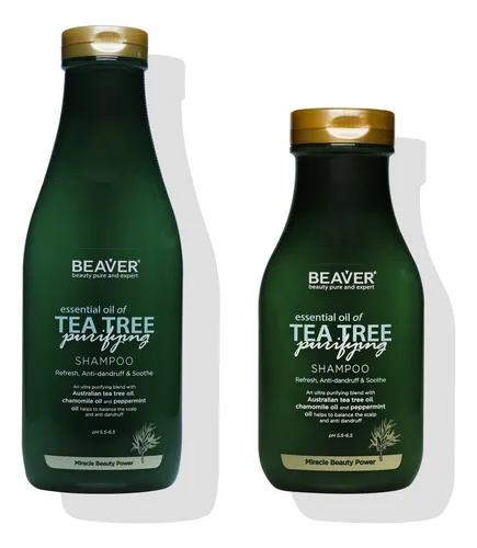 Beaver Tea Tree ChampĂș Para Cabello Graso Cuero Cabelludo Es