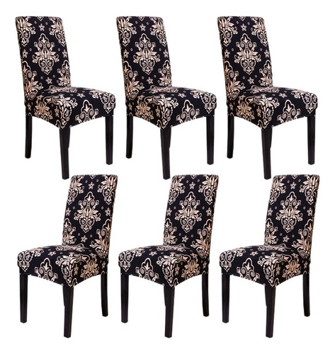 6 Piezas Engrosadas Lavable Stretch Chair Cover