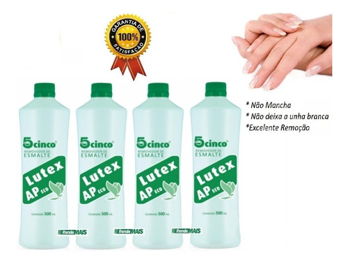 Kit 4 Remov. Lutex Cinco - A Queridinha Das Manicures - Top