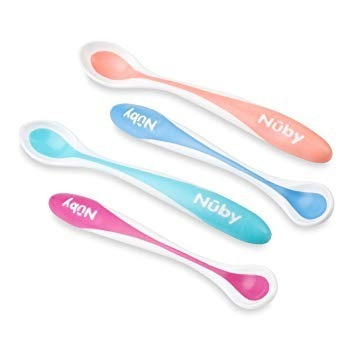 Set De Cucharas Suves  Nuby  Paquete X 4 Bpa Free Temperatur