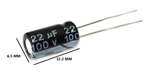 10 Piezas Capacitor Electrolitico 22uf 100v 