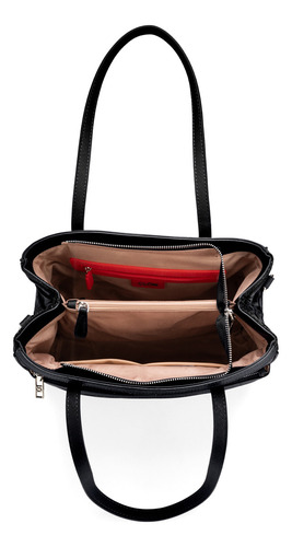 Bolsa Satchel Cloe Eresmi Grande Color Negro