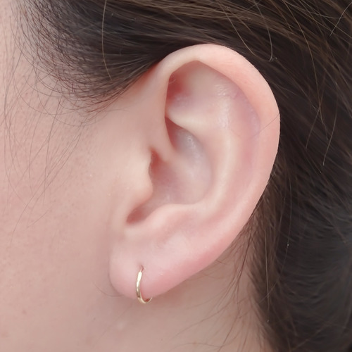 Amor Eterno Arracadas Piercing Aretes Oro 14k 7mm pack de2