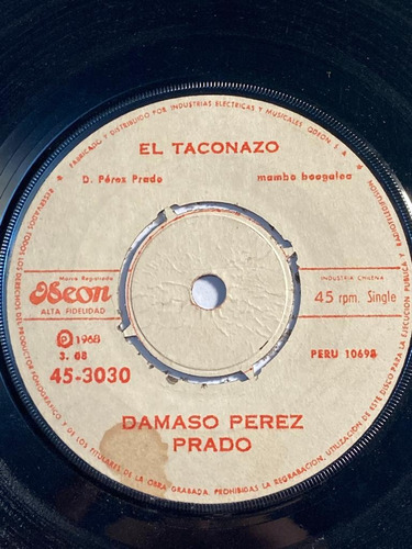 Vinilo Single De Damaso Perez Prado El Taconazo(p169