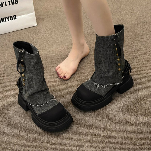 Botas Vaqueras De Alta Calidad A Media Pantorrilla For Muje