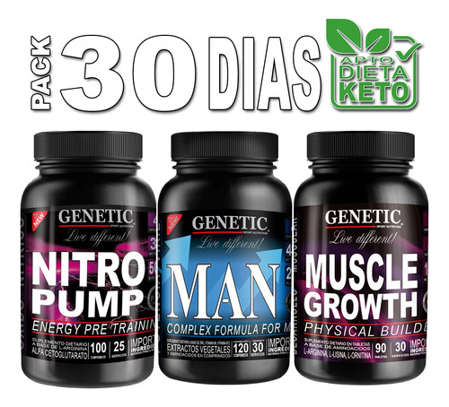 Anabol 10 Fórmula Vigor Sexual Man Nitro Pump Muscle Genetic