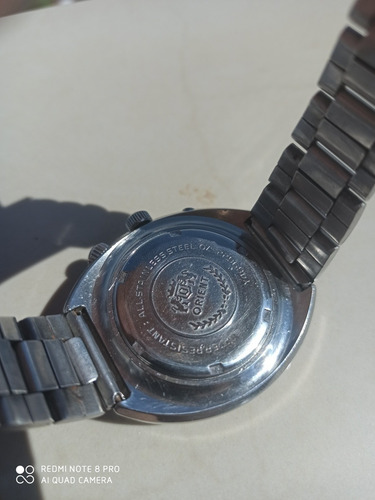 Vintage Orient 3 Chaves Horário Mundial Worlddiver Verde Rev