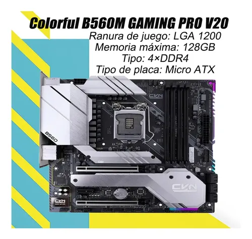 Oiutx Original E Colorido Cvn B560m Gaming Pro V20 Xdbzb Sl