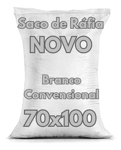 Saco De Ráfia 70x105 Novo Branco Kit 100 Unidades