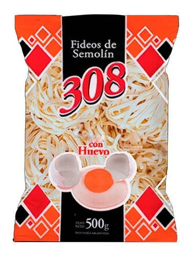 Fideos 308 Nido Huevo Mix X 500 Gr