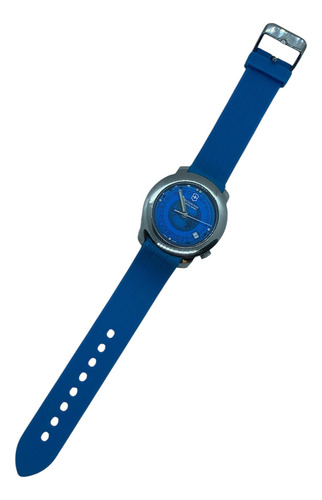 Reloj Victorinox V7 00 Azul Cristal De Zafiro Coleccionable Bisel Plateado