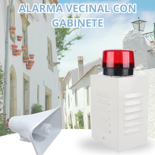 Sirena Wifi Exterior Con Luz Estrobo Gabinete