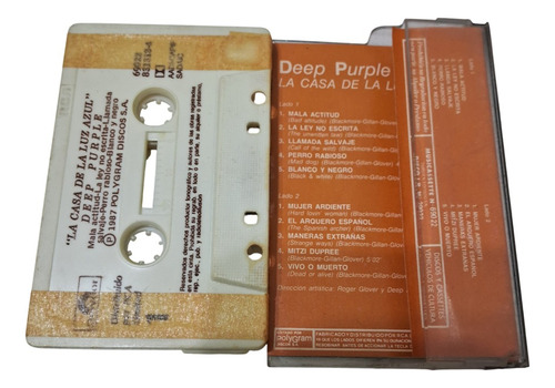 Deep Purple La Casa De La Luz Azul Cassette Nacional Estándar