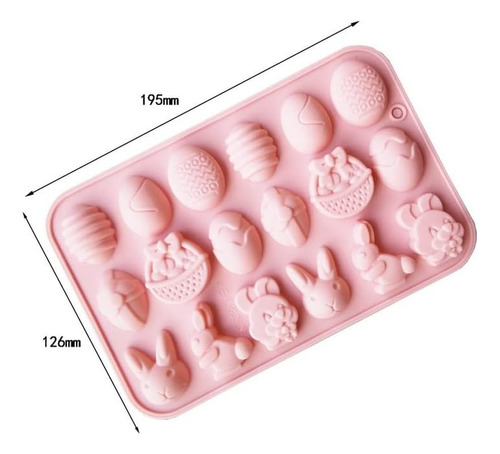 Pascua Silicona Molde Chocolate 2 Piezas Huevo Conejo ...