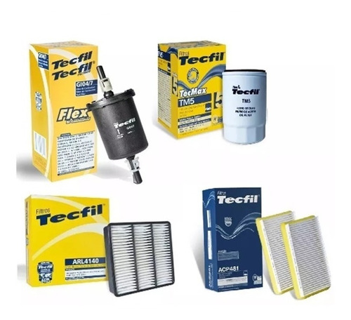 Kit Filtro Ar Oleo Cabine Combustivel Pajero Tr4 Flex