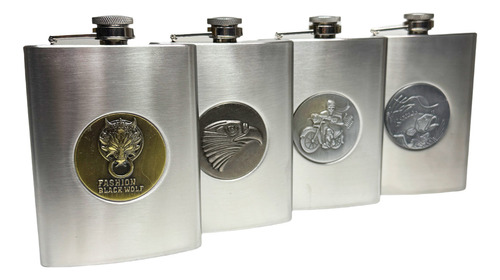 Cantil Inox Frasco Garrafa Whisky Bolso Bar Portátil