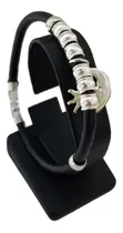 Comprar Pulsera Con Cuero Y Dije Modelo Sol Y Luna En Plata 950