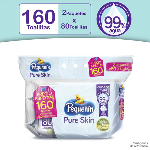 Toallitas Húmedas Pequeñín Pure Skin X160 Und