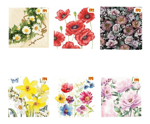 Set 20 Servilletas Flores Y Plantas Para Decoupage A Elegir 