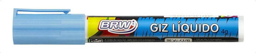 Giz Liquido Para Quadro E Vidro Brw Azul Claro 12 Un