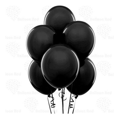 Globos De Látex Negros 12 Pulgadas, Pack De 72 Unidades.