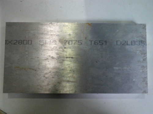 Aluminio Aeronautico # 7075-t6 Med 10 Mm X 75 Mm X 300 Mm