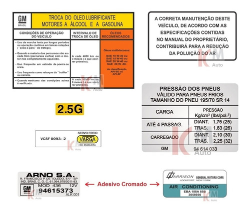 Kit Adesivos Instruções Caravan Motor 4cc Gasolina 85 À 90