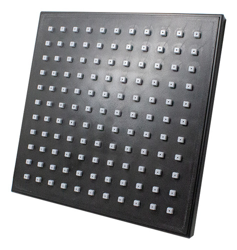 Regadera Cuadrada Ducha Lluvia Abs 19cm Antisarro Negro Mate