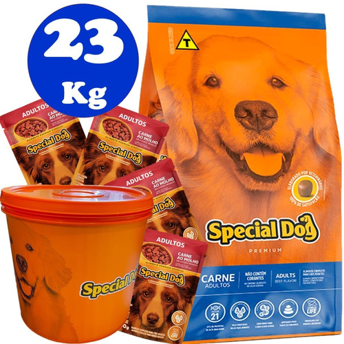 Special Dog Premium 20kg + Contenedor + 4 Pate