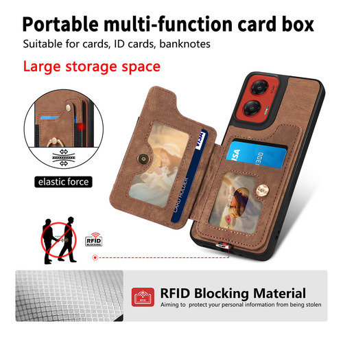 .para Funda For Moto G Stylus 5g 2024 Tipo Cartera Carcasa