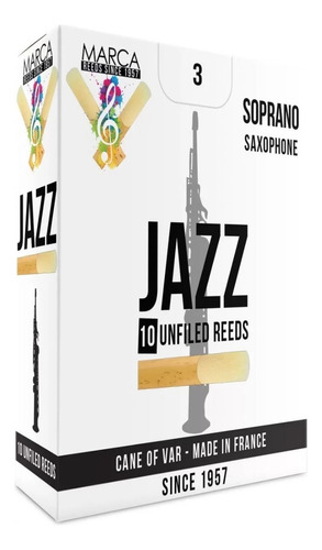 Caña P/saxofón Soprano Fuerza 3 Nota Bb Marca Reeds Jzu330