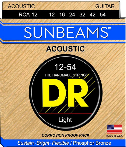 Dr Strings Sunbeam Phosphor Bronze Acousticround Core 12