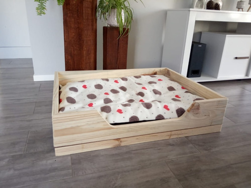 Camas Para Perros Y Gatos De Madera Con Colchón Casilla