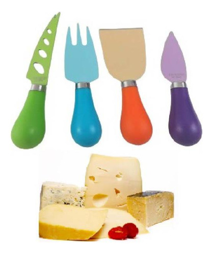 Juego de 4 cuchillos para queso Ernesto Colored Cold Snack