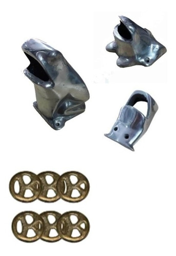 3 Ranas En Aluminio Para Juego De Sapo  + 6  Argollas