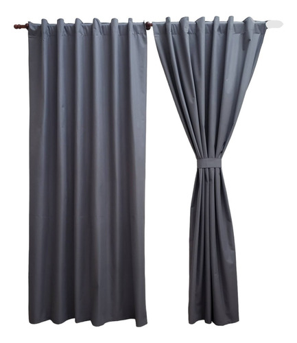 Cortinas Blackout Liso 215x140 Con Presilla Oculta