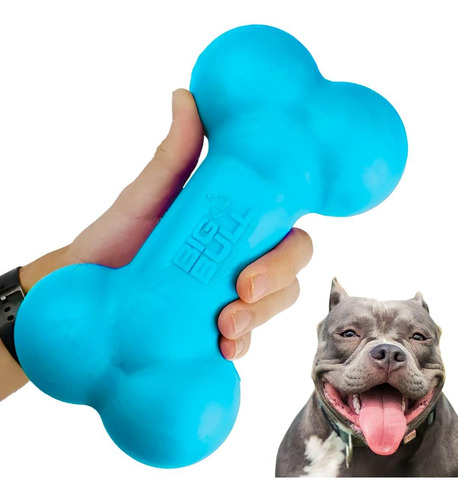 Brinquedo Cachorro Grande Porte Pet Osso Anti Stress Cães G Cor Azul Bebê