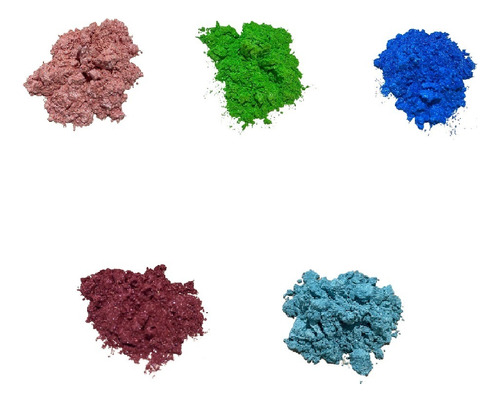 Pigmento Resina Epoxica Pack5 En Polvo 20gr / Modo Resina